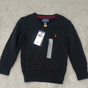 Black Ralph Lauren Cableknit Sweater